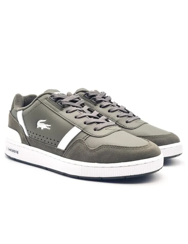 LACOSTE 46SMA0112 T-CLIP BICOLOR KAKI-BLANCO